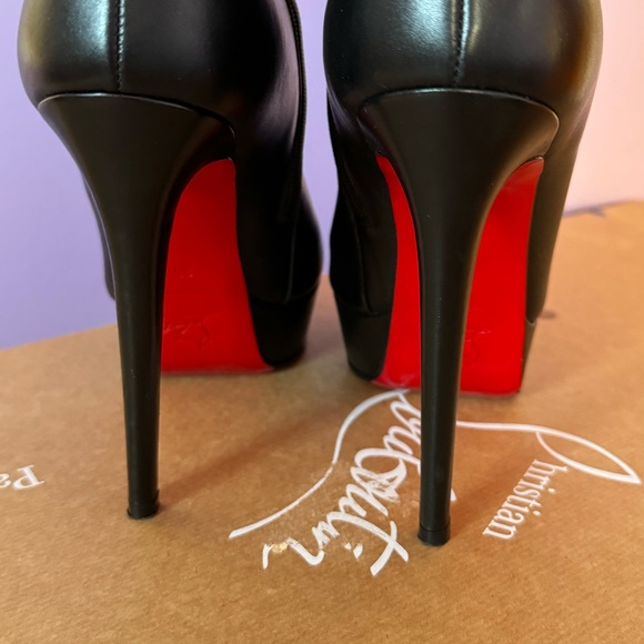 Christian Louboutin bianca  Botta  black leather knee boots 38.5 IT - Picture 5 of 16
